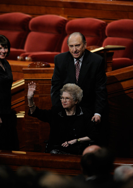 Mormon President Thomas Monson and his Wife