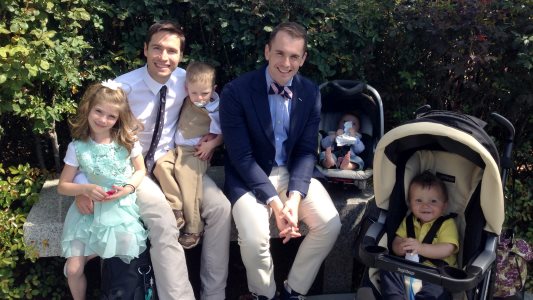 gay couple with nieces and nephews