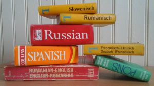 Several language studing books